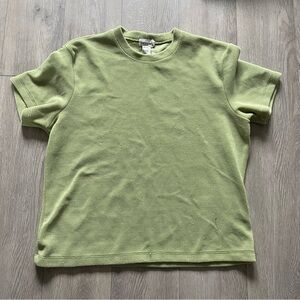J.Crew green terry cloth tee Size L